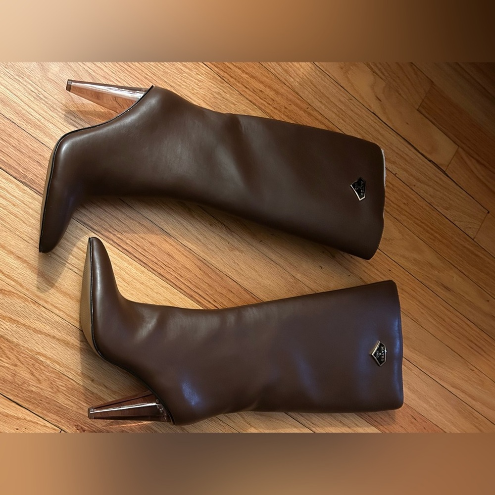 New in box Mateo by INC Women’s Brown Pointed Toe Stiletto Boots - Picture 1 of 7